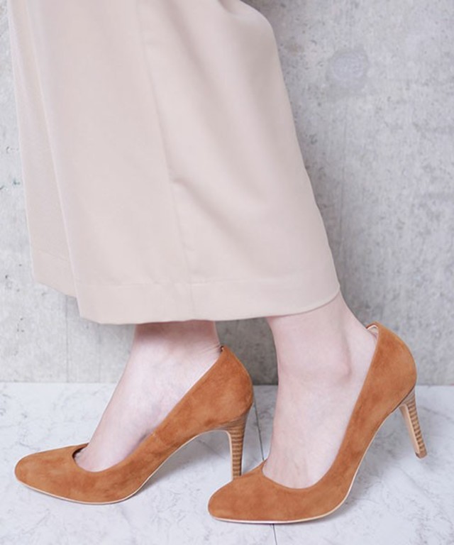 nano・universe スエードコンフォートカラーパンプス