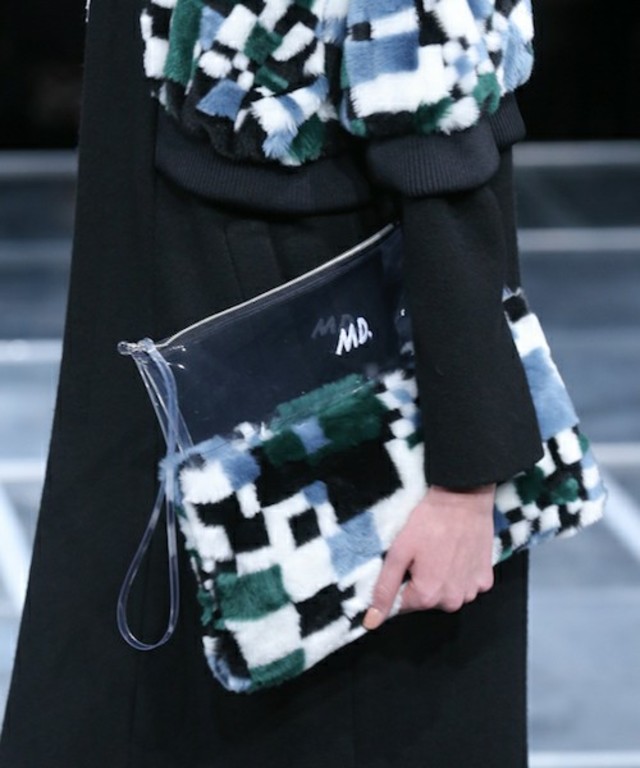 mintdesigns FUR CLUTCH BAG