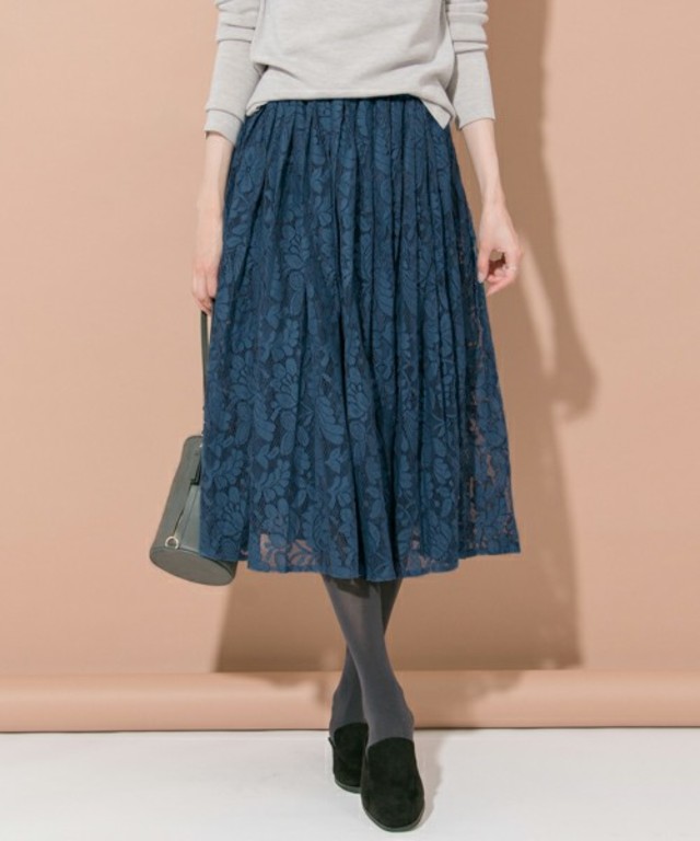 URBAN RESEARCH UR ヴィンテージレースプリーツスカート