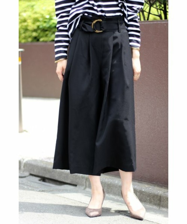 Spick & Span ハイウエストベルトツキギャザーパンツ