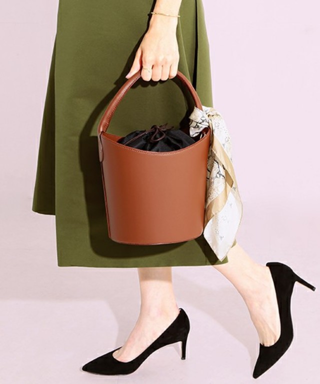 Demi-Luxe BEAMS MAISON VINCENT / バケツ型レザーバッグ