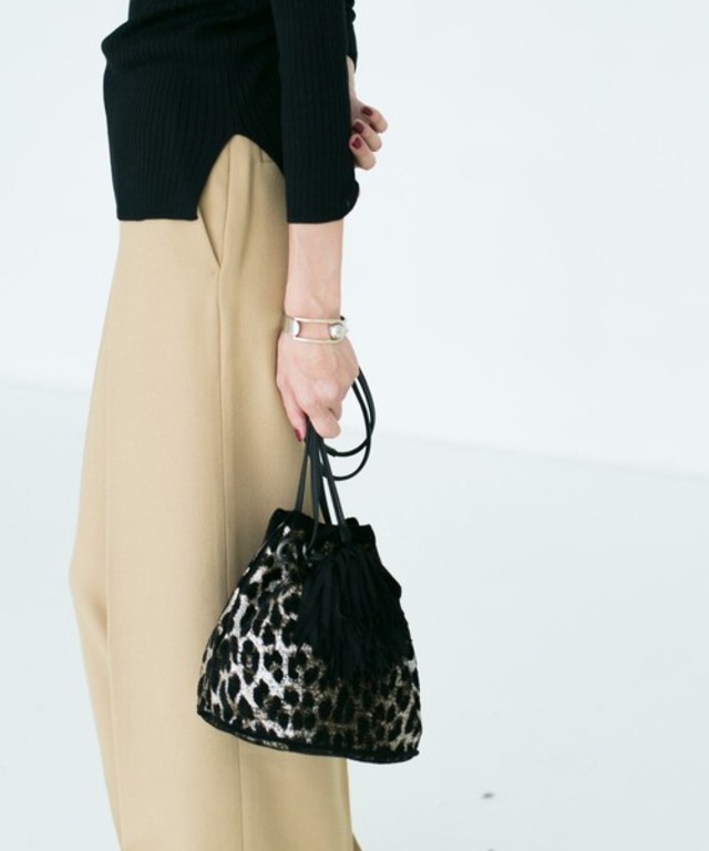 LUDLOW　パンサープリント タッセル バッグ