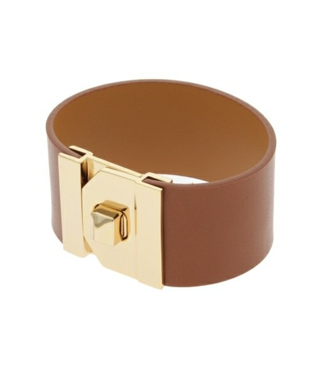 レザー調ベルトバングル