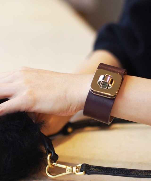 MAISON BOINET レザー ヒネリブレスレット / メゾンボワネ