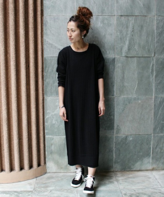 ⑥FRAMeWORK リブアミ ロングワンピース