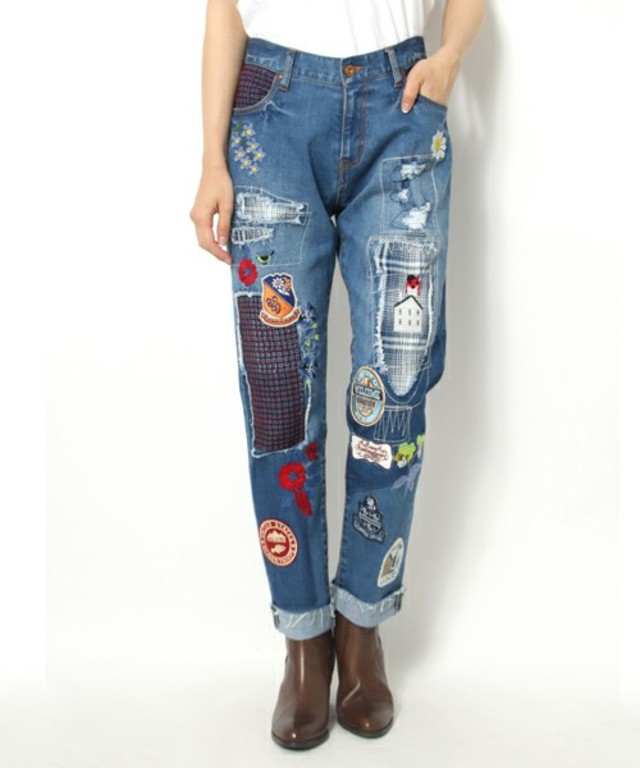 AS KNOW AS de base / Welcome刺繍PT【デニム・パンツ】