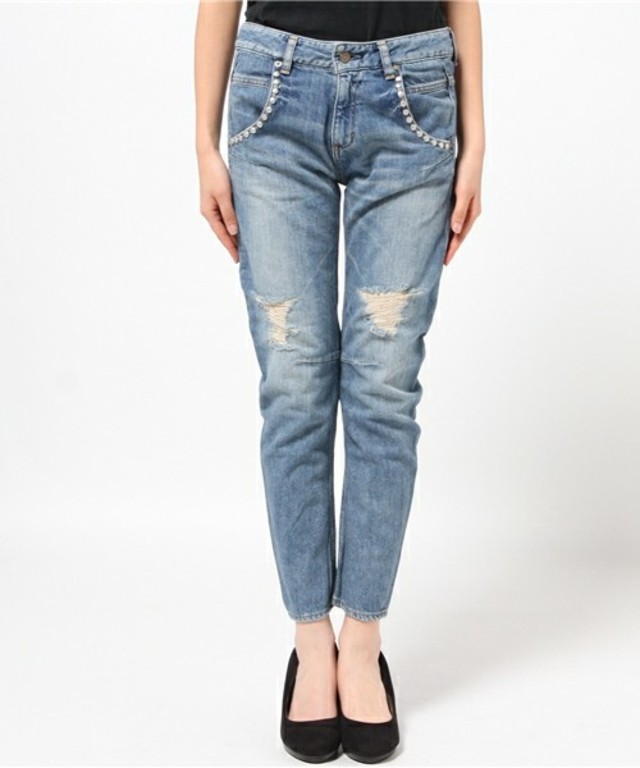 Ungrid スタッズサルエルデニム