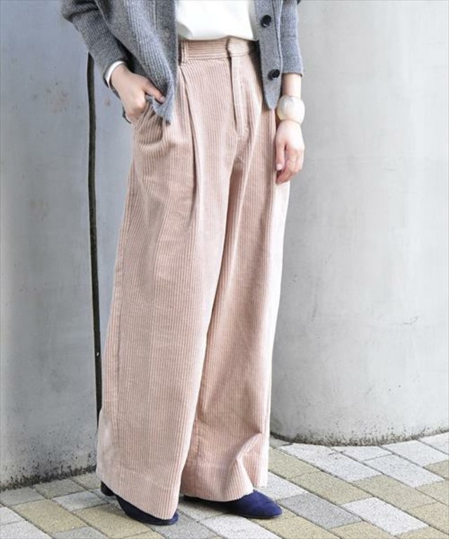 ADAM ET ROPE'　太コール WIDEパンツ