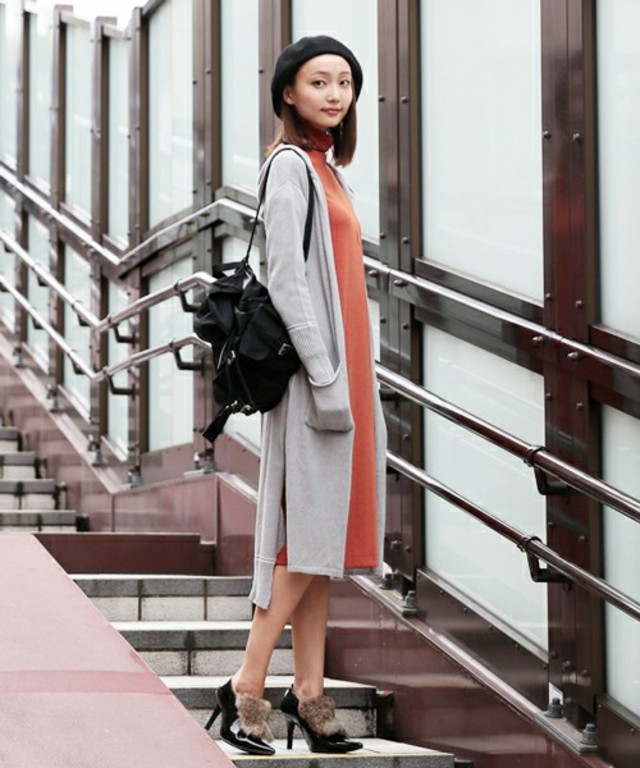 AMERI / LINE LONG CARDIGAN