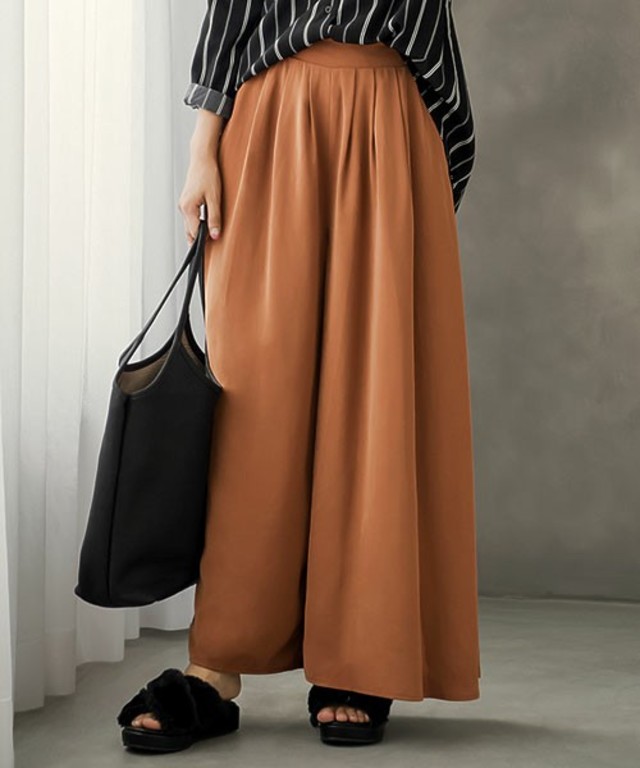 Re:EDIT フレアシルエットソフトツイルスカンツ