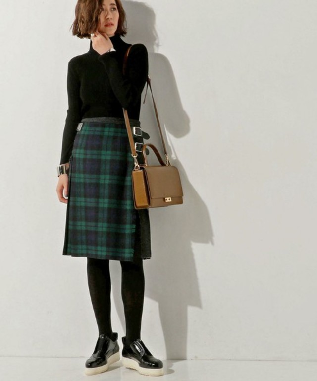 UNITED ARROWS ＜O'NEIL OF DUBLIN(オニール オブ ダブリン）＞ コンビ キルト スカート