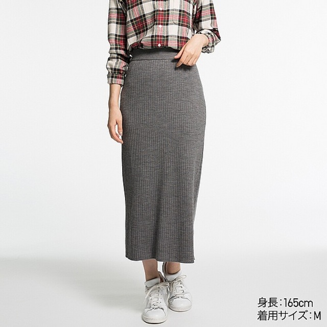 WOMEN メリノブレンドリブスカート