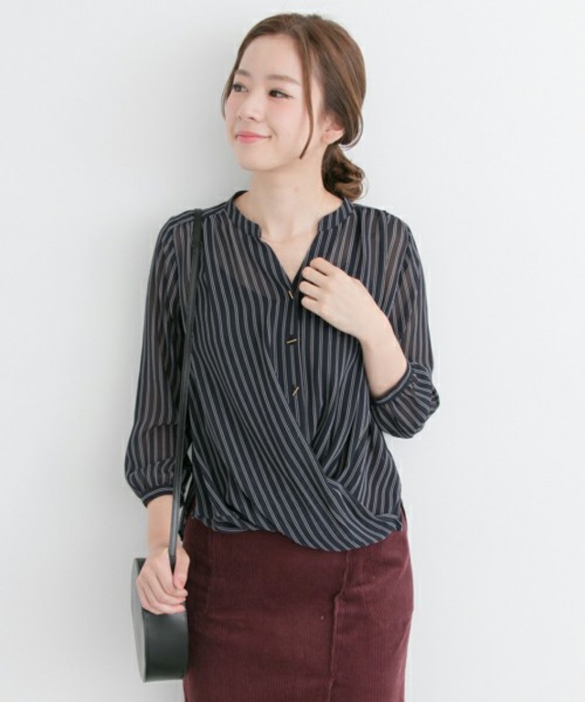 URBAN RESEARCH UR Acuta 8分袖バー釦ブラウス