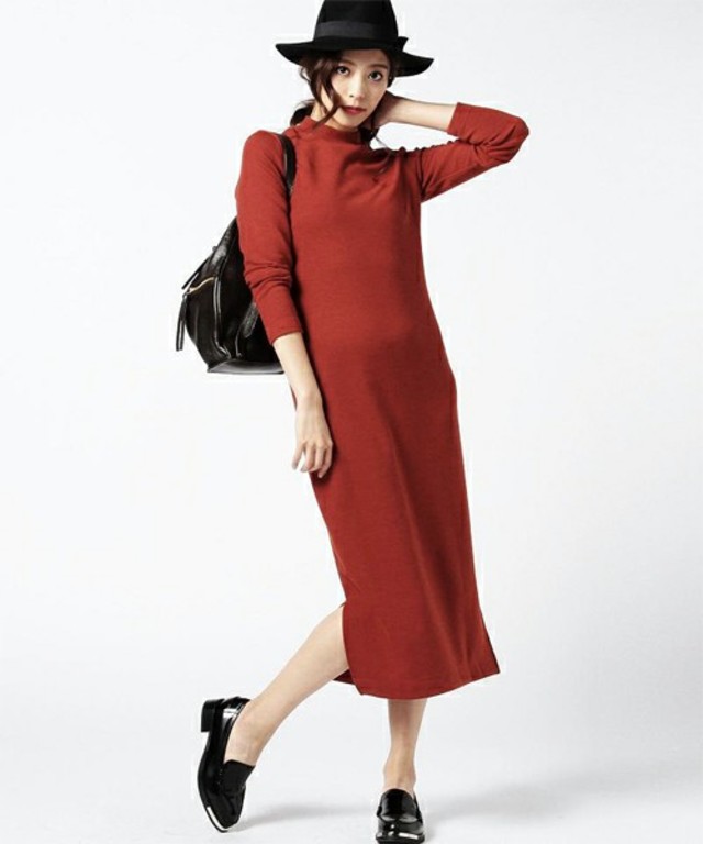 ROSE BUD　ボトルネックニットワンピース