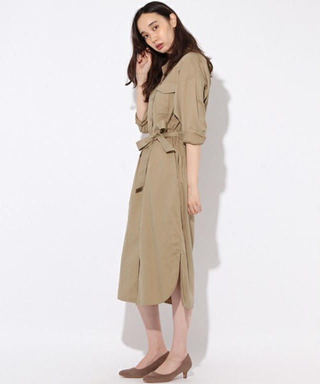 niko and ...　ミリシャツロングワンピース