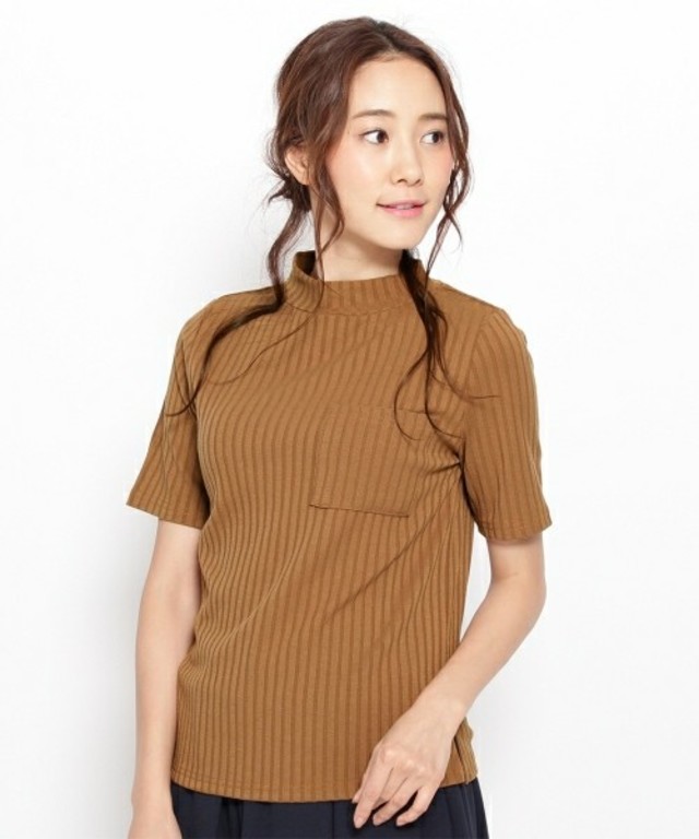 ワイドテレコハイネックプルオーバー