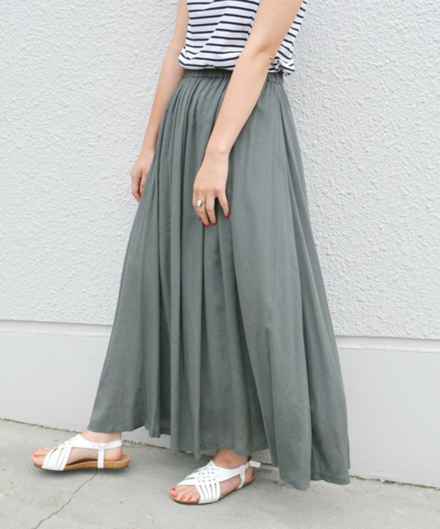 Khaju: リラックスマキシスカート□