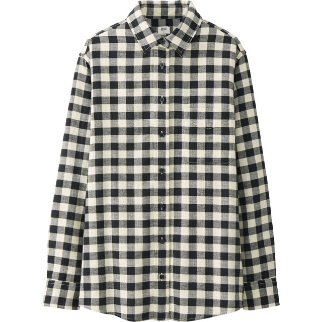 WOMEN フランネルチェックシャツ（リラックスフィット・長袖）