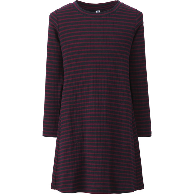 GIRLS カットソーリブワンピース（長袖）