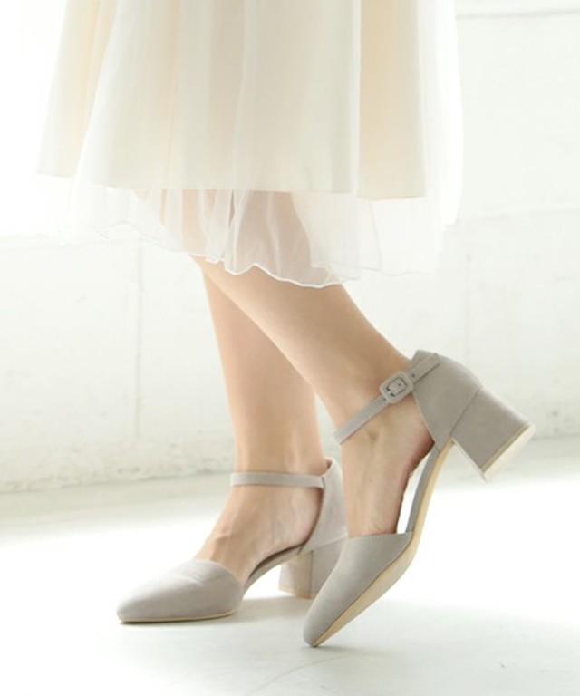 one after another NICE CLAUP セパレートヒールパンプス