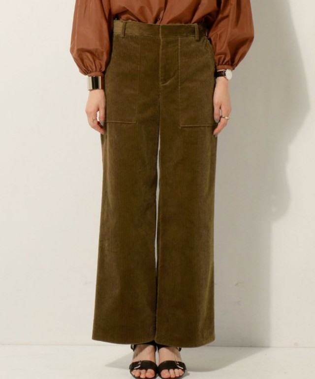 コーデュロイワイドパンツ