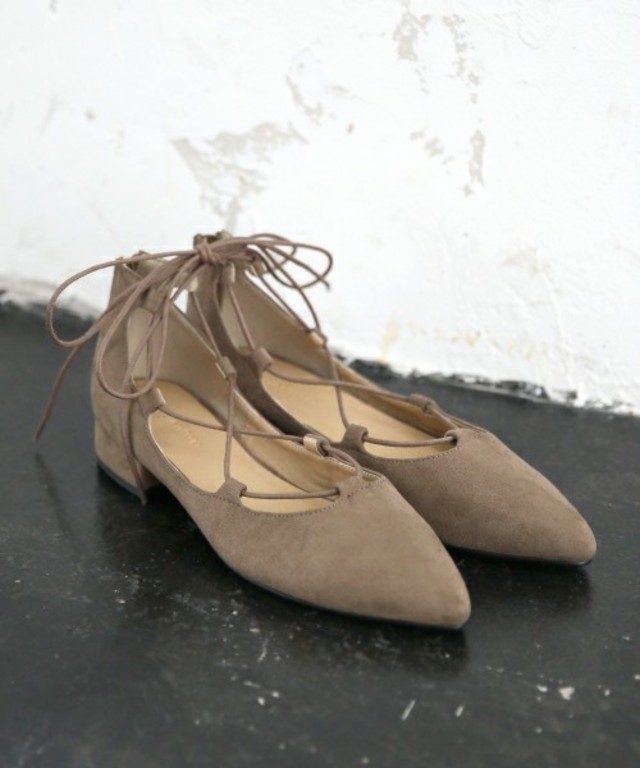 GLOBAL WORK レースアップフラット