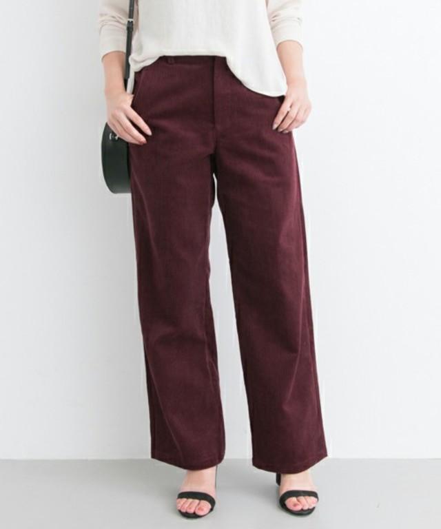 コーデュロイセミワイドパンツ