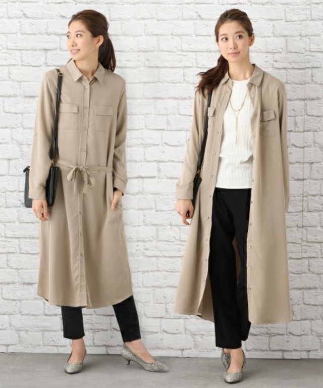 LEPSIM / ロングシャツワンピースコート 729333