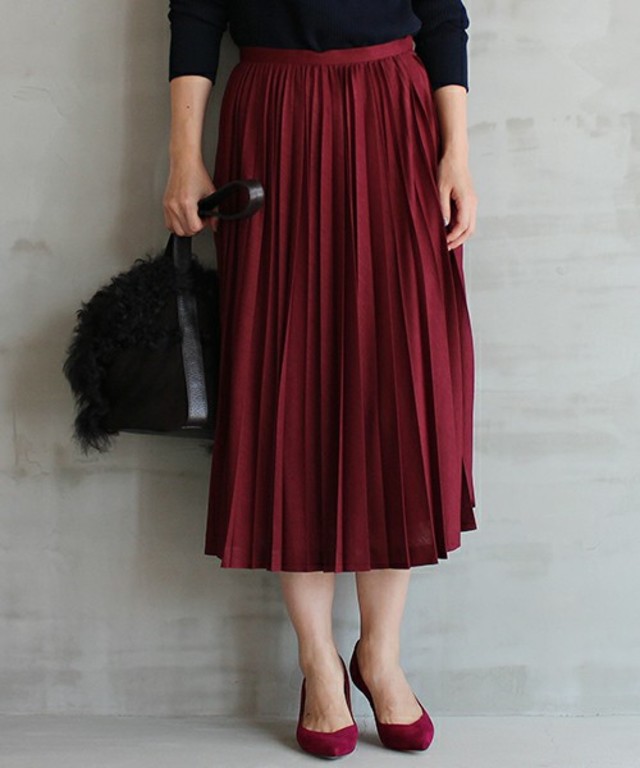 heliopole　ミディ丈プリーツスカート