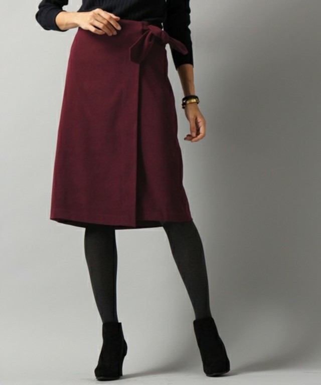 BAYFLOW　サテンムースラップスカート　16AW