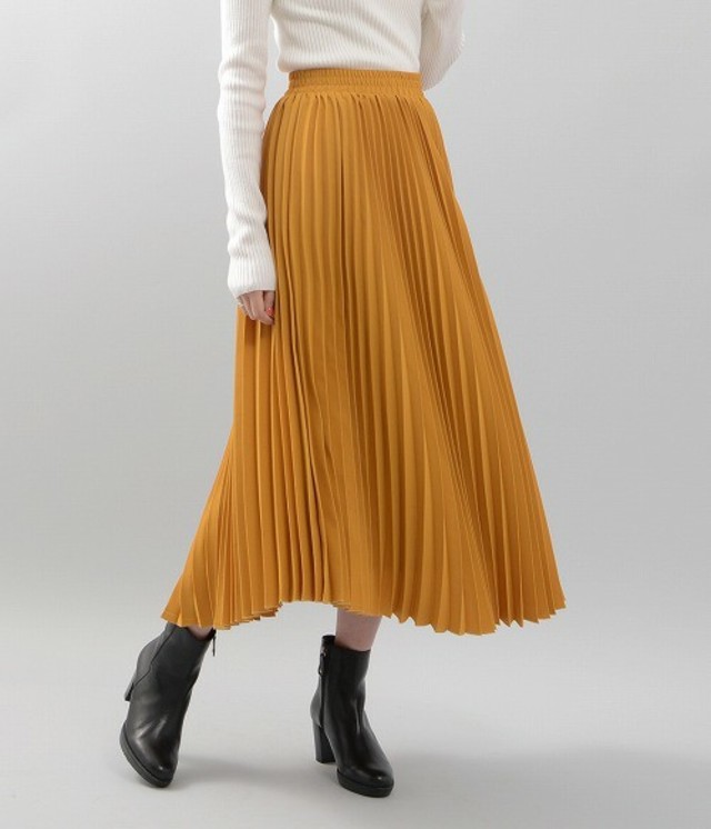 LE JUN　シフォンジョーゼットプリーツスカート