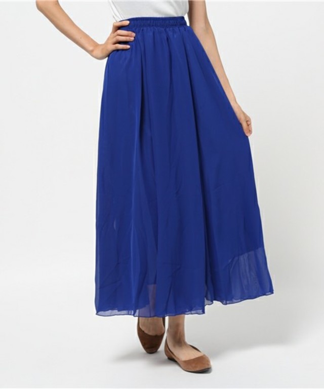 ANDJ シフォンフレアマキシスカート