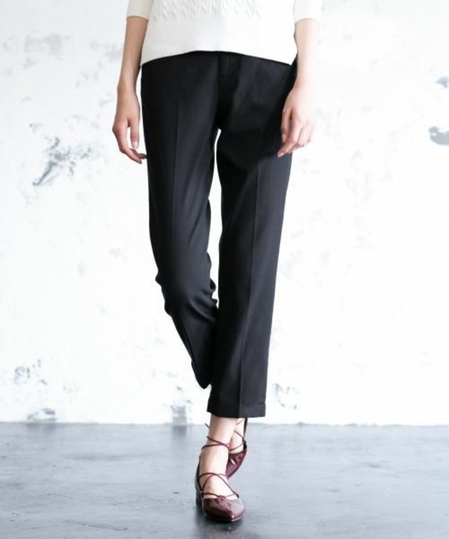 GLOBAL WORK ナイロンレーヨンストレッチトラウザ