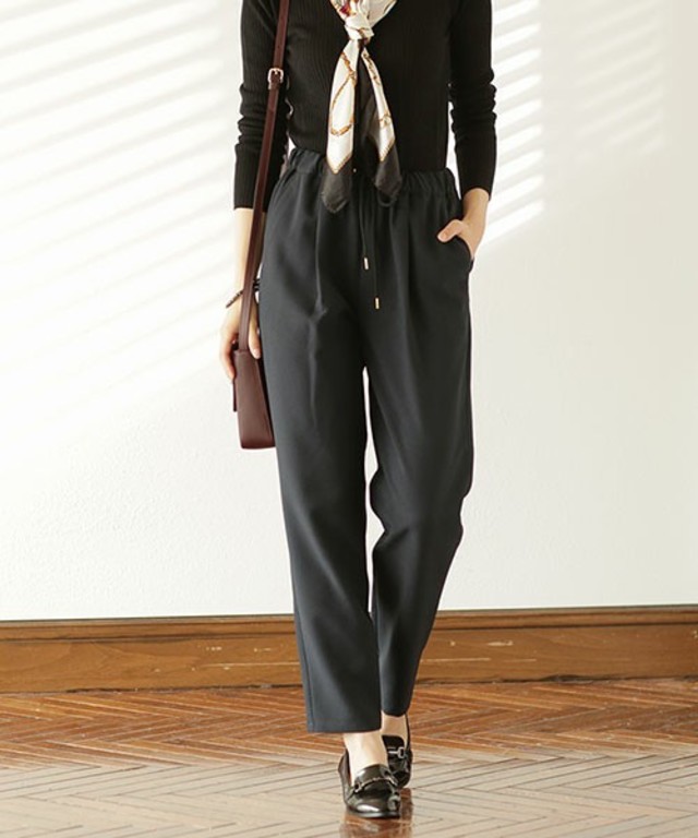 nano・universe ウエストタックテーパードパンツ