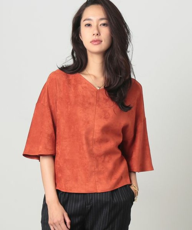 ROPE' スエードジャージーフレアートップス