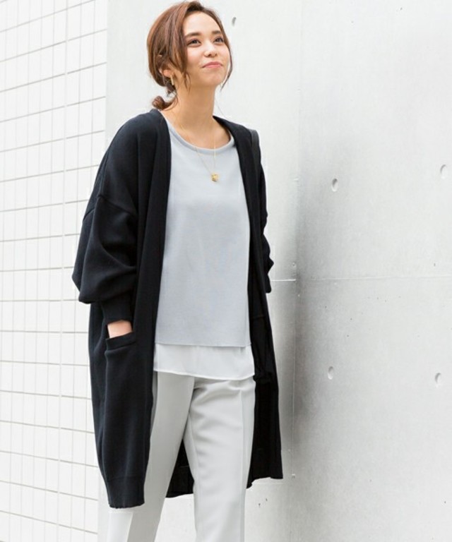 STUDIOUS 【WEB限定】STUDIOUS コットンドルマンカーディガン