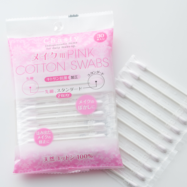 チャスティ メイク用 綿棒 ピンク