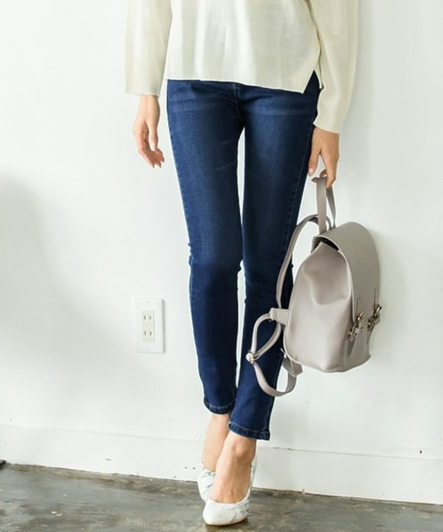 Re:EDIT スーパーストレッチハイウエストスキニー美脚デニムパギンス