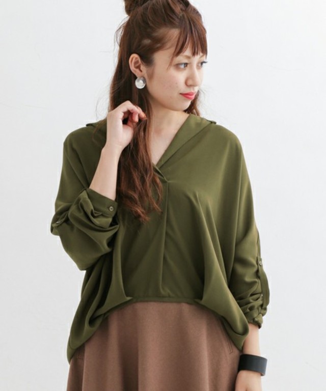 URBAN RESEARCH Sonny Label　フロントタックジョーゼットブラウス