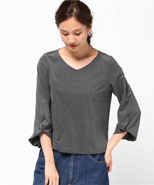 r.p.s　BACKリボン袖口タックバルーンプルオーバー