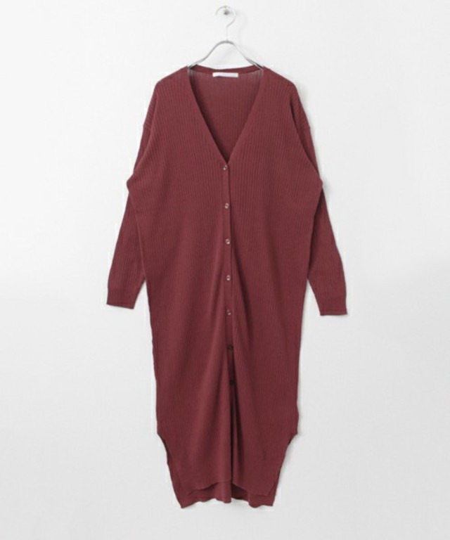 リブロングカーディガン