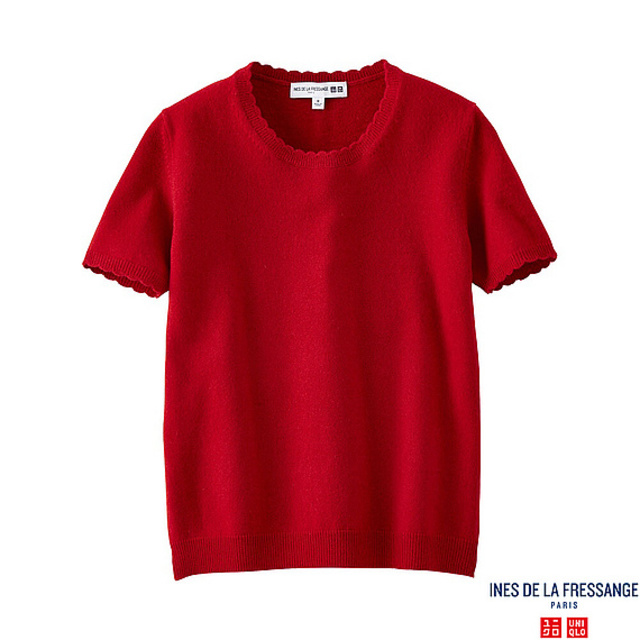 WOMEN カシミヤクルーネックセーター（半袖）＋