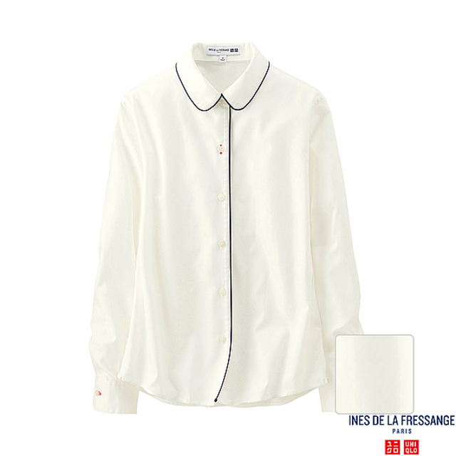 WOMEN パイピングカラーシャツ（長袖）＋