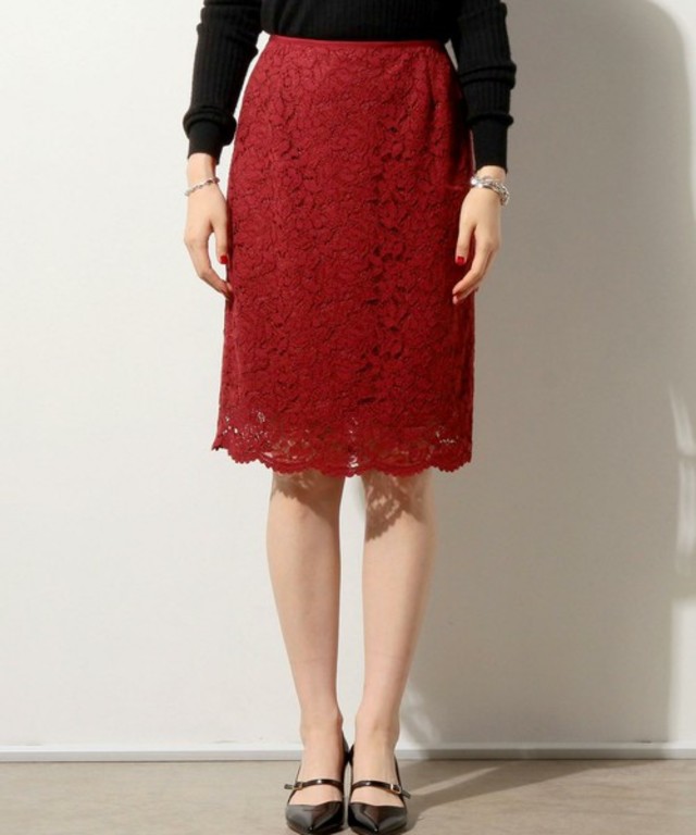 UNITED ARROWS　コードレース タイト スカート