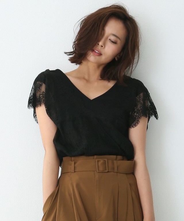 qualite レースプルオーバー