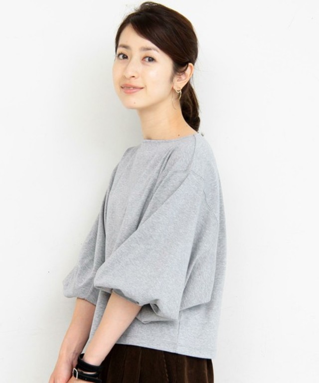 BEAUTY&YOUTH UNITED ARROWS　ポンチボートパフスリーブカットソー