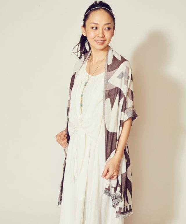 チャイハネ　キリム柄大判ストール