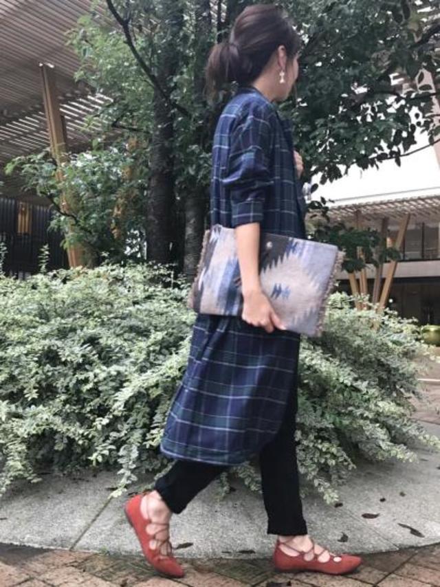 copine/綿ネル先染めチェックガウン