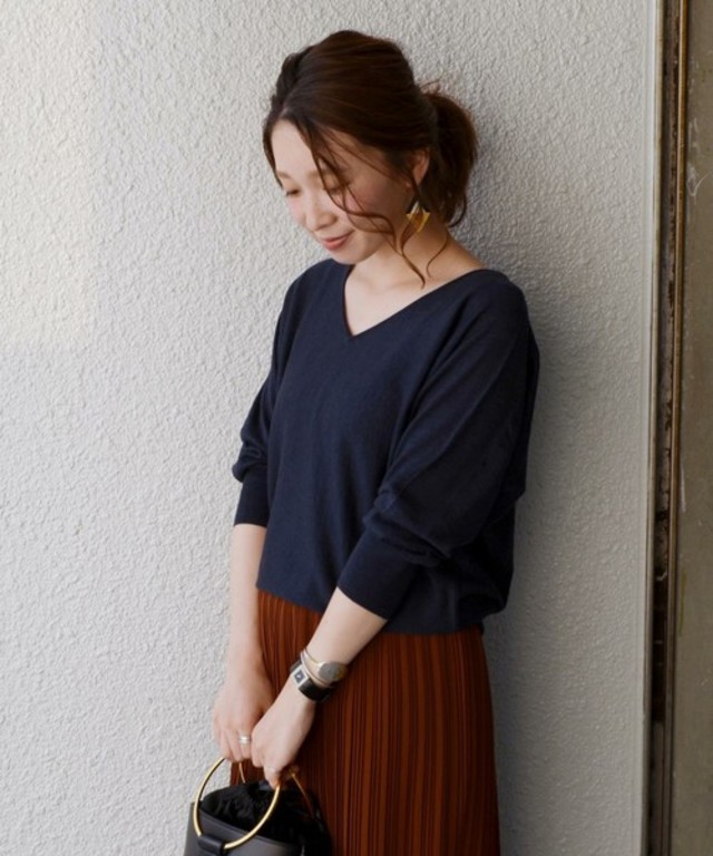 SHIPS for women　ウールシルク ドルマンニット