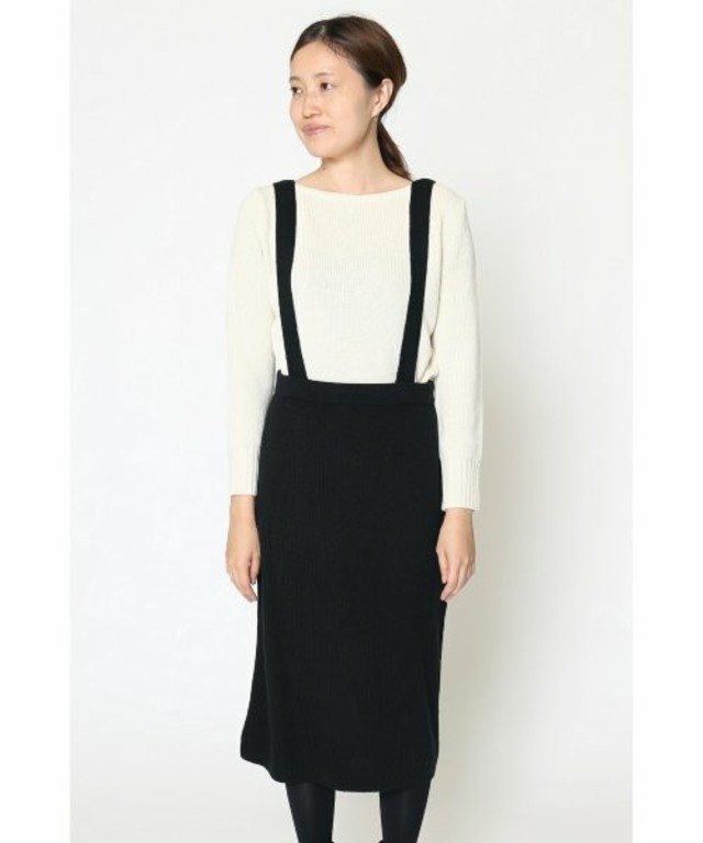 リブプルオーバー×ジャンスカ ニットセットアップ